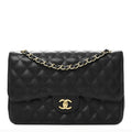 Chanel Caviar Quilted Jumbo Double Flap Black