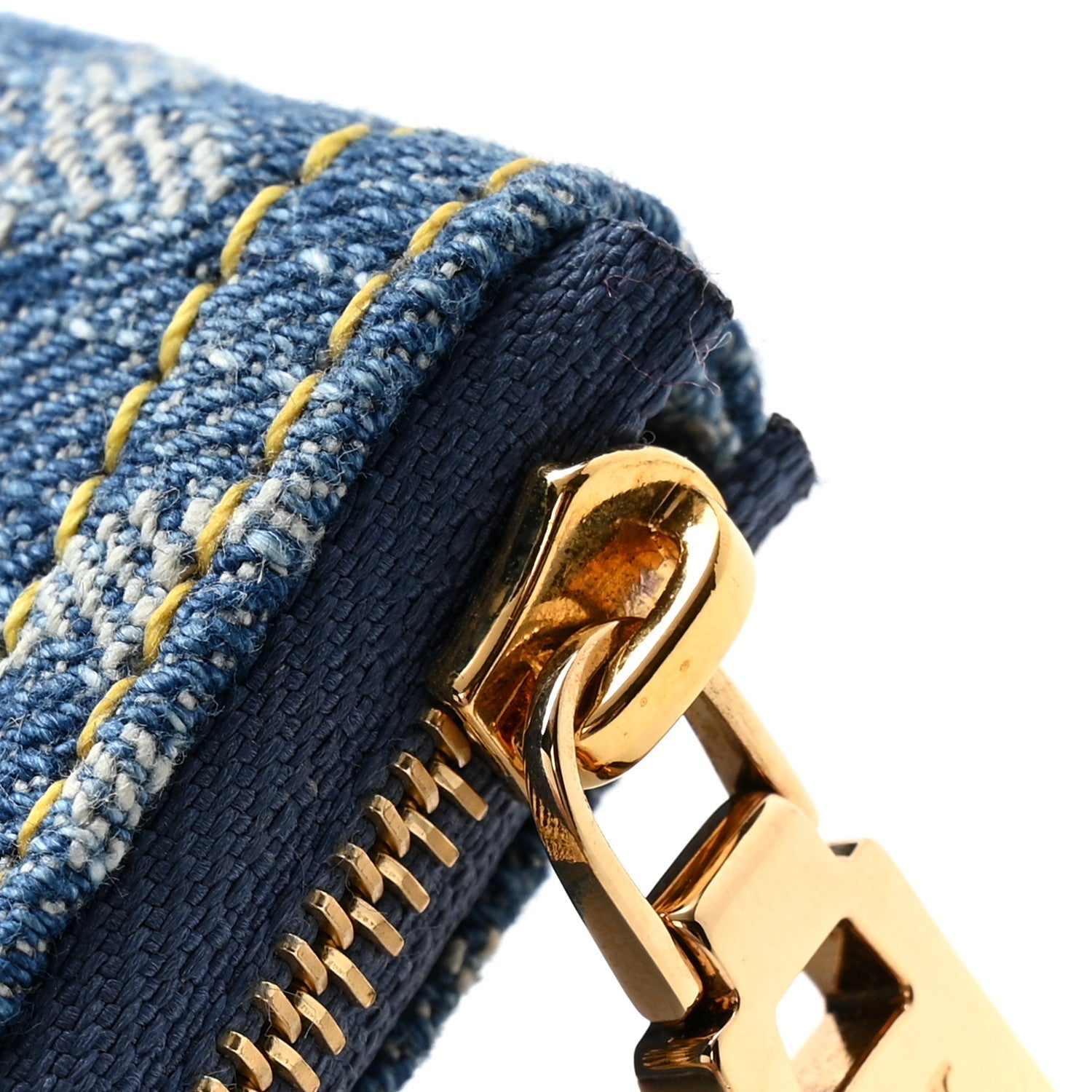 Louis Vuitton Monogram Denim Key Pouch Denim Blue