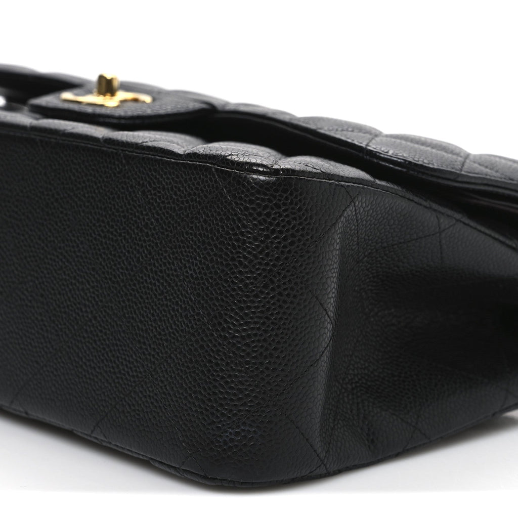 Chanel Caviar Quilted Jumbo Double Flap Black