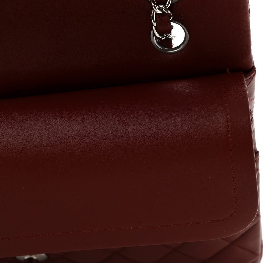 Chanel Lambskin Quilted Medium Double Flap Burgundy