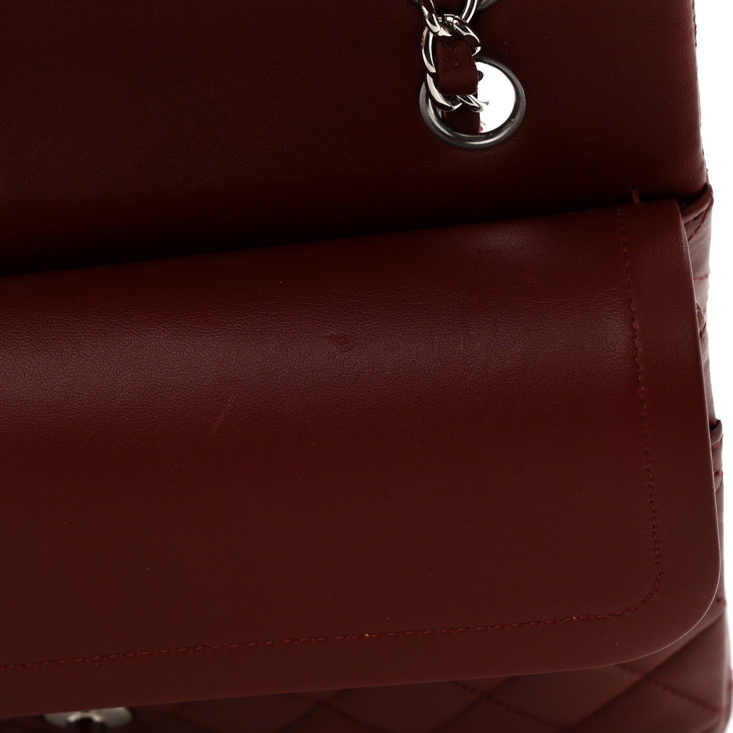 Chanel Lambskin Quilted Medium Double Flap Burgundy
