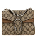 Gucci GG Supreme Monogram Mini Dionysus Shoulder Bag Taupe