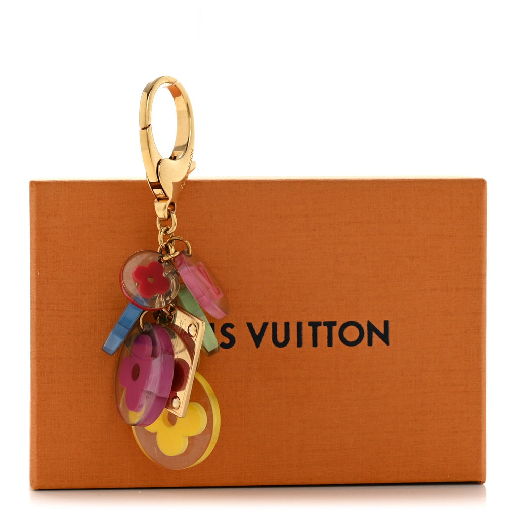 Louis Vuitton Resin Candy Fleurs Bag Charm Multicolor