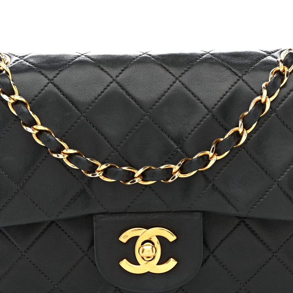 Chanel Lambskin Quilted Small Double Flap Black