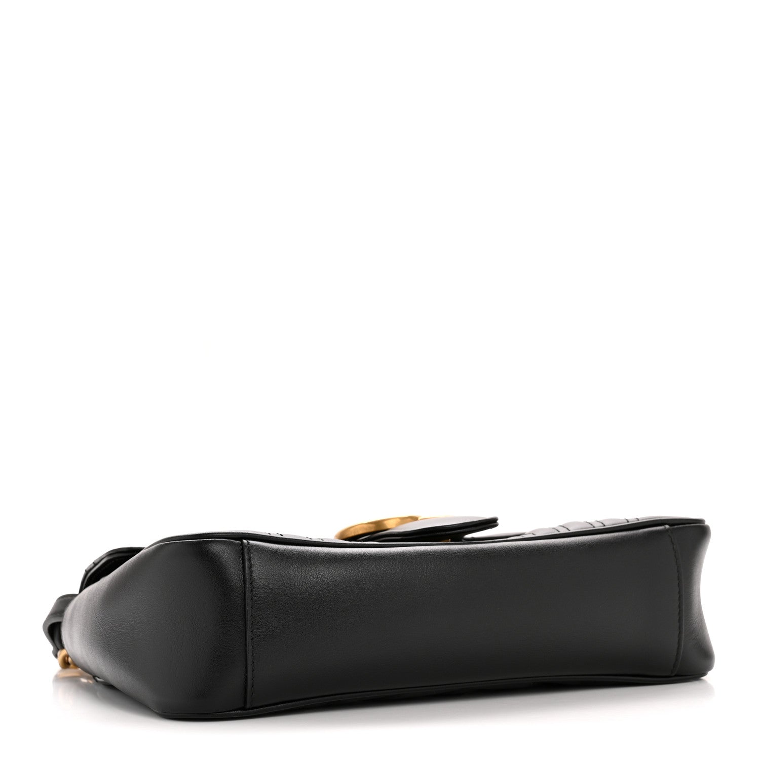 Gucci Calfskin Matelasse Small GG Marmont Shoulder Bag Black