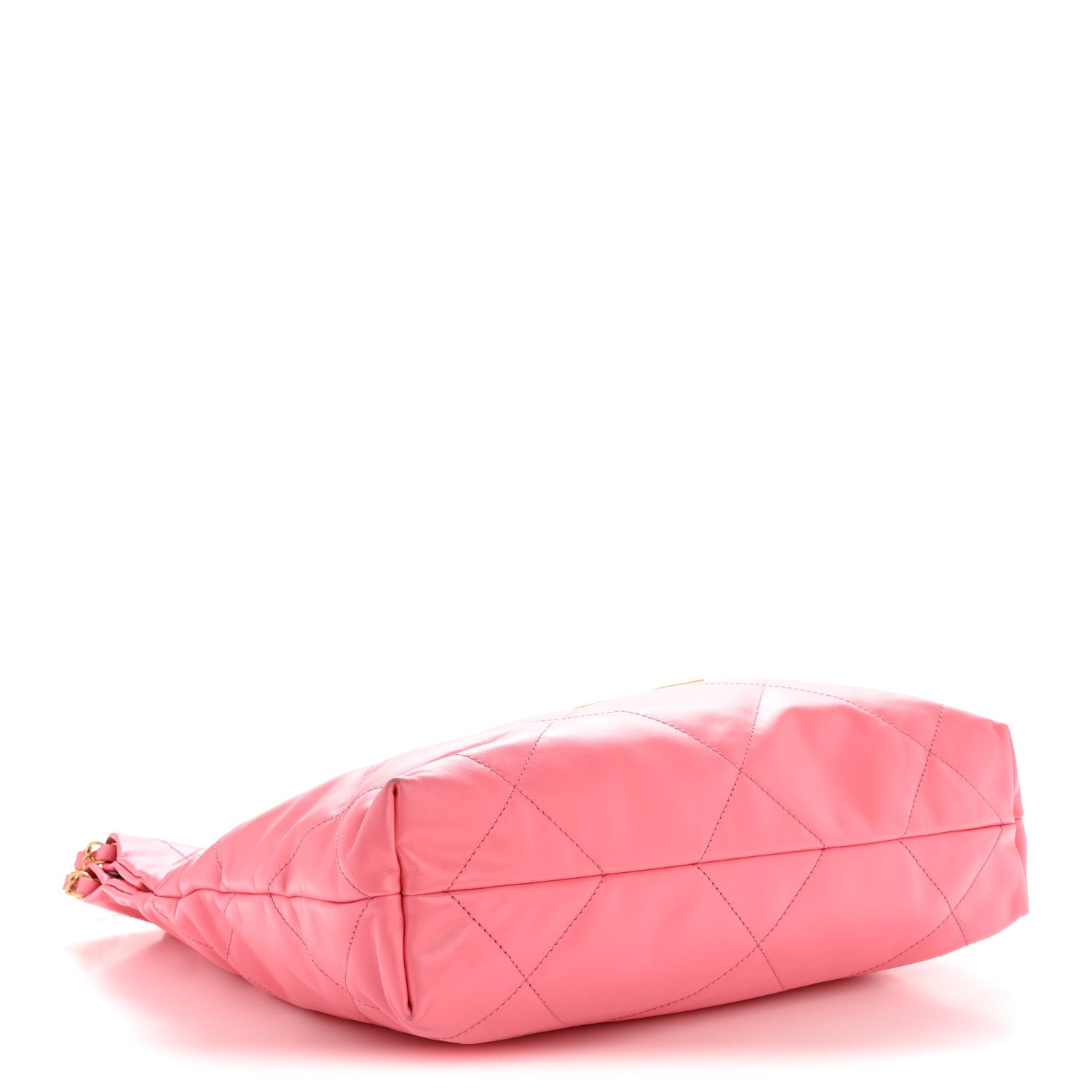 Chanel Shiny Calfskin Quilted Small Chanel 22 Coral Pink
