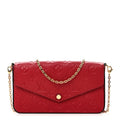 Louis Vuitton Empreinte Pochette Felicie Chain Wallet Scarlet