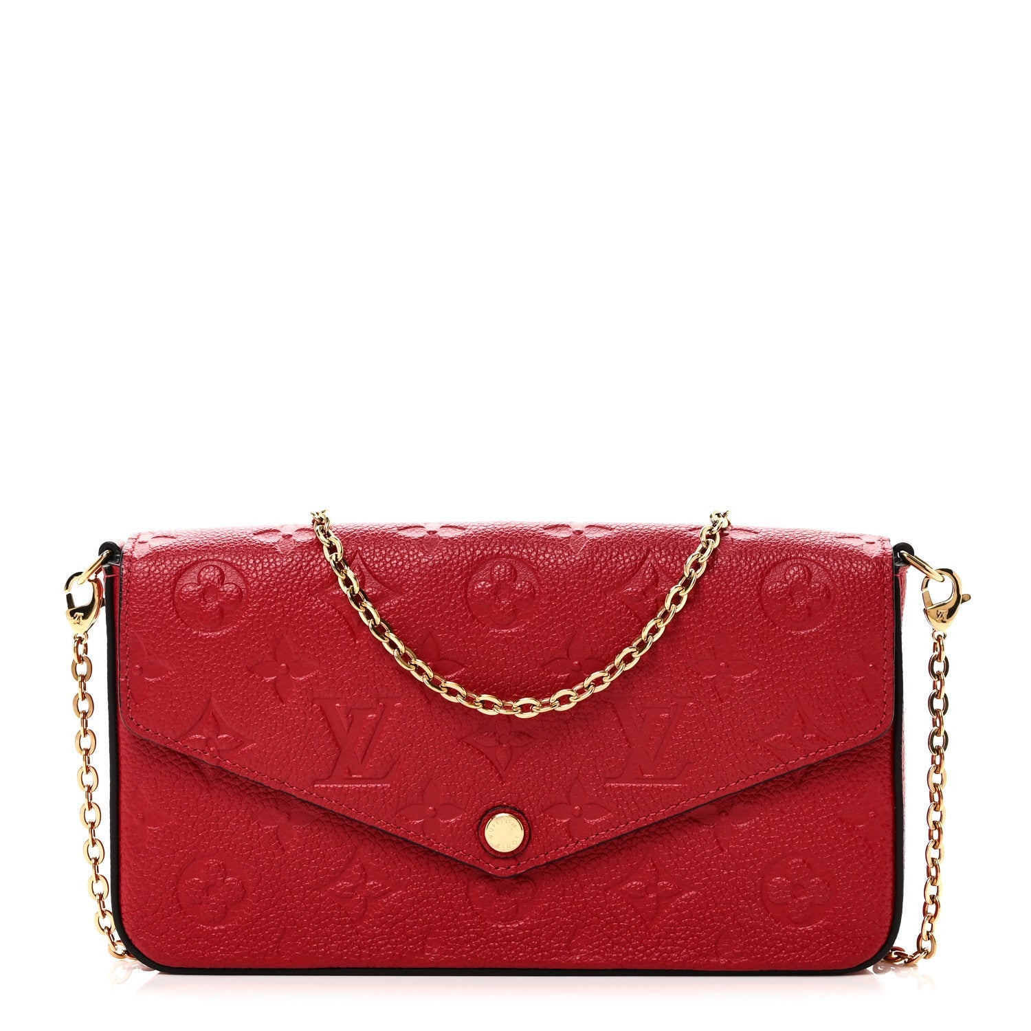 Louis Vuitton Empreinte Pochette Felicie Chain Wallet Scarlet