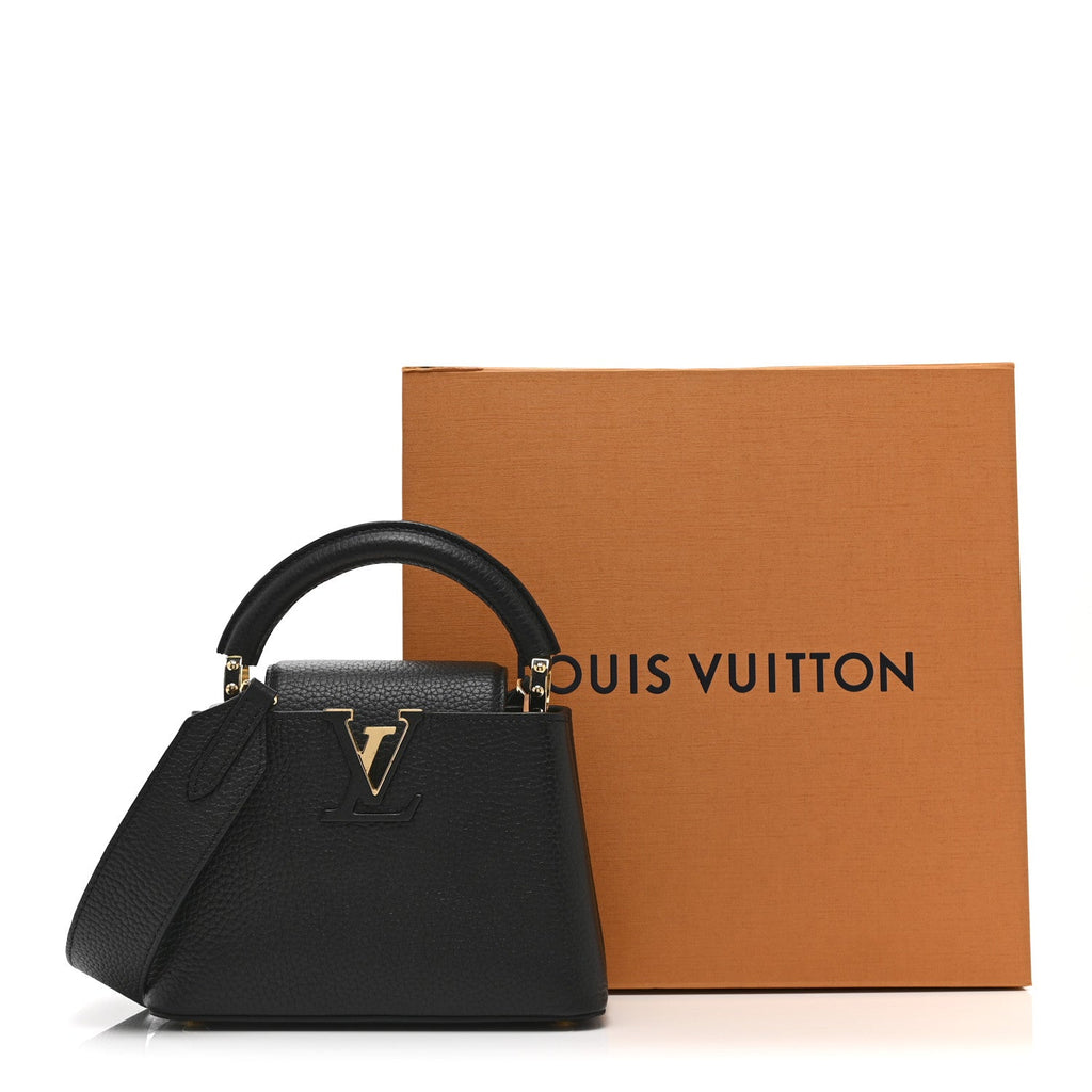 Louis Vuitton Taurillon Mini Capucines Black