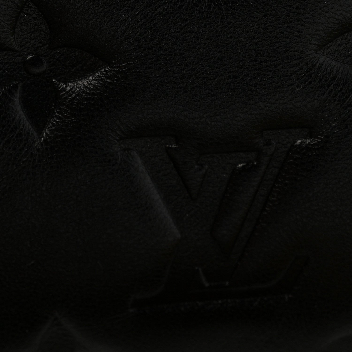 Louis Vuitton Lambskin Embossed Monogram Coussin BB Black