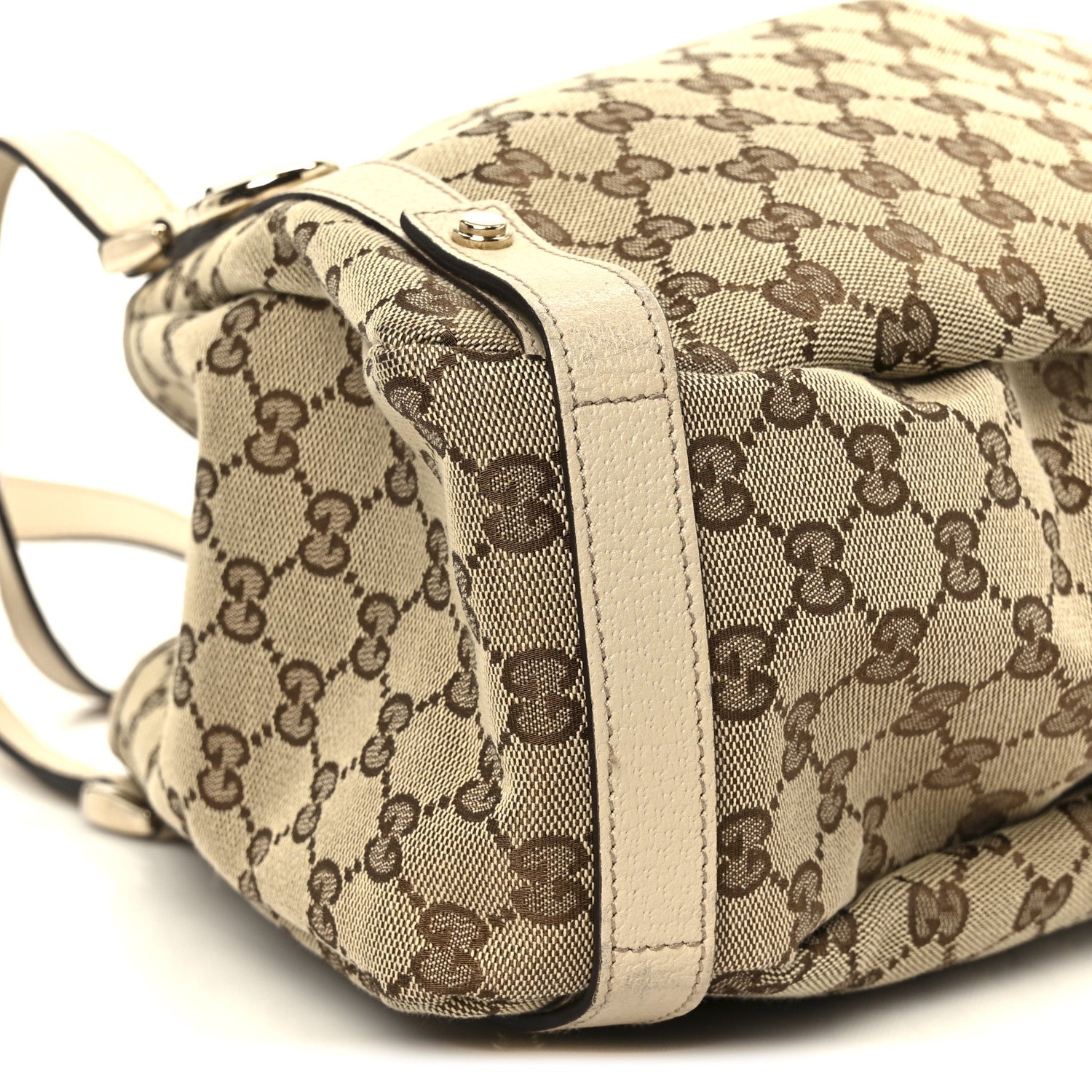 Gucci Monogram Medium Abbey Shoulder Bag Off White