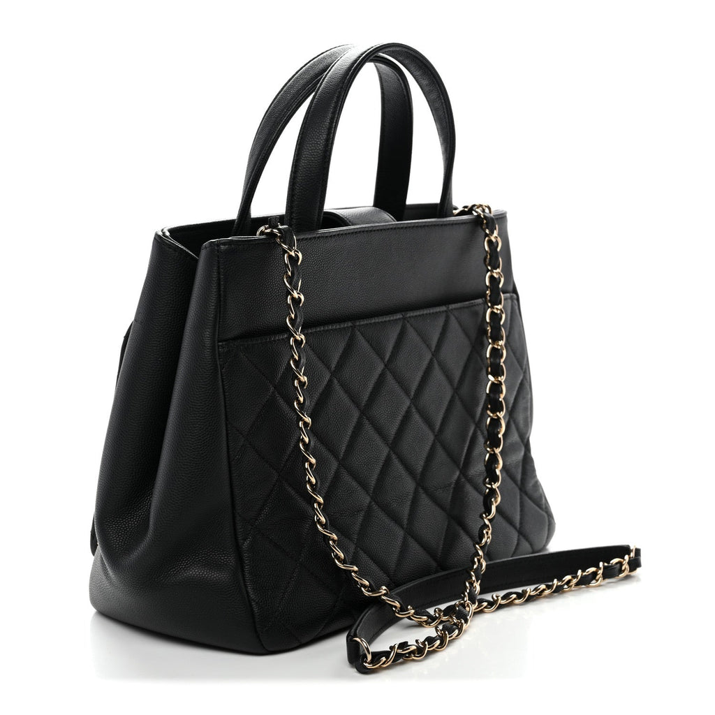 Chanel Caviar Quilted Small Business Affinity Shopping Bag Black
