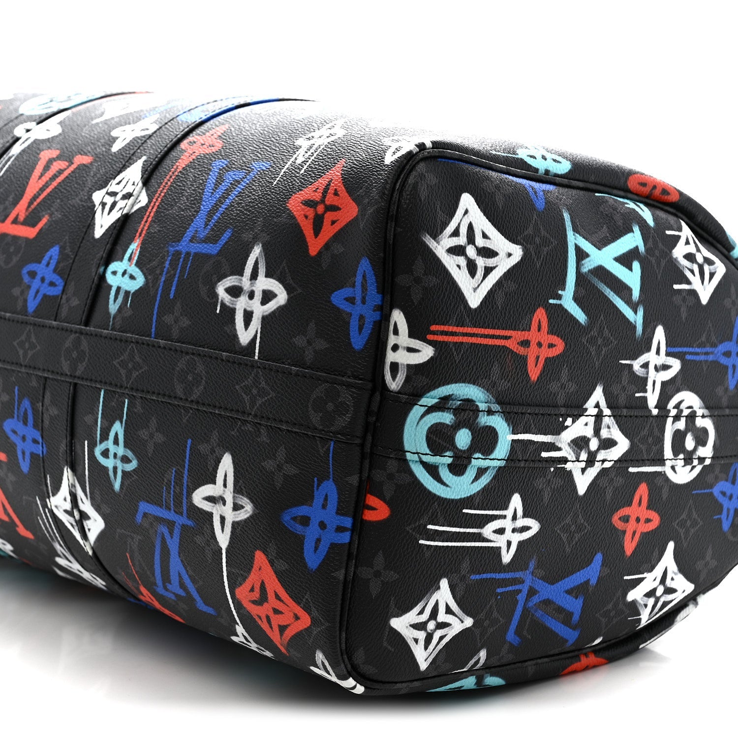 Louis Vuitton Monogram Eclipse LV Graffiti Keepall Bandouliere 50 Multicolor