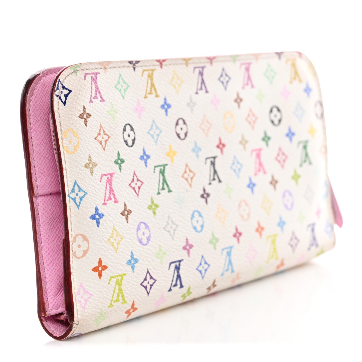 Louis Vuitton Monogram Multicolor Insolite Wallet White Litchi