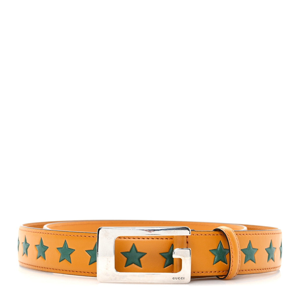 Gucci Plutone Calfskin Stars Square G 30mm Belt 95 38 Cinture Uomo