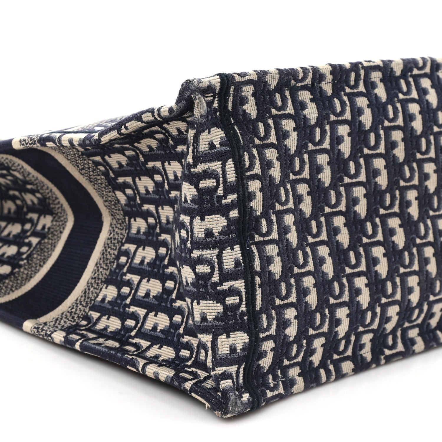 Christian Dior Oblique Large Book Tote Blue Multicolor