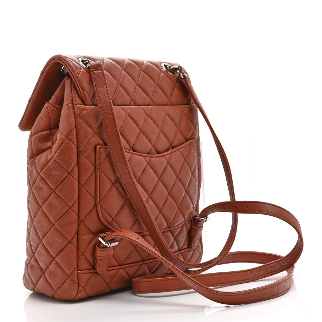 Chanel Lambskin Quilted Small Urban Spirit Backpack Brown
