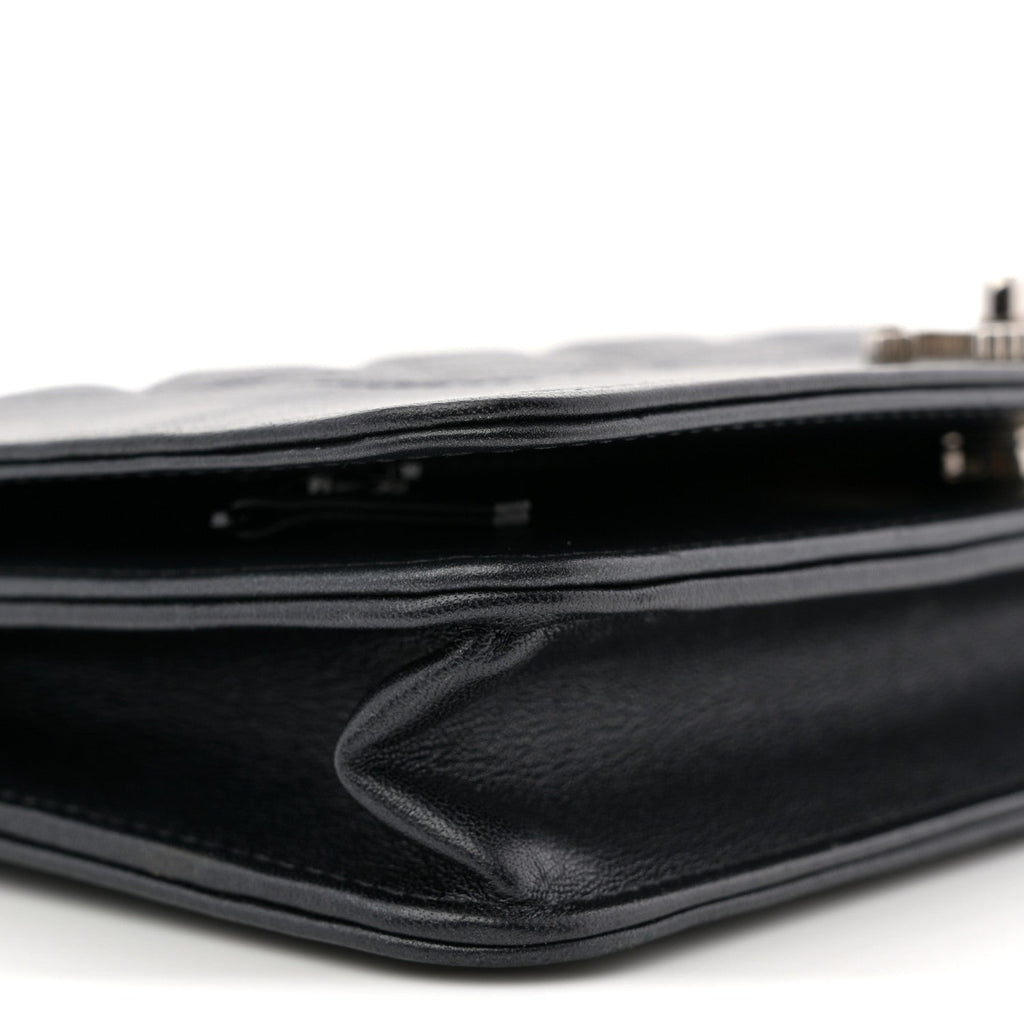 Chanel Caviar Quilted Vintage Mademoiselle Wallet On Chain WOC Black