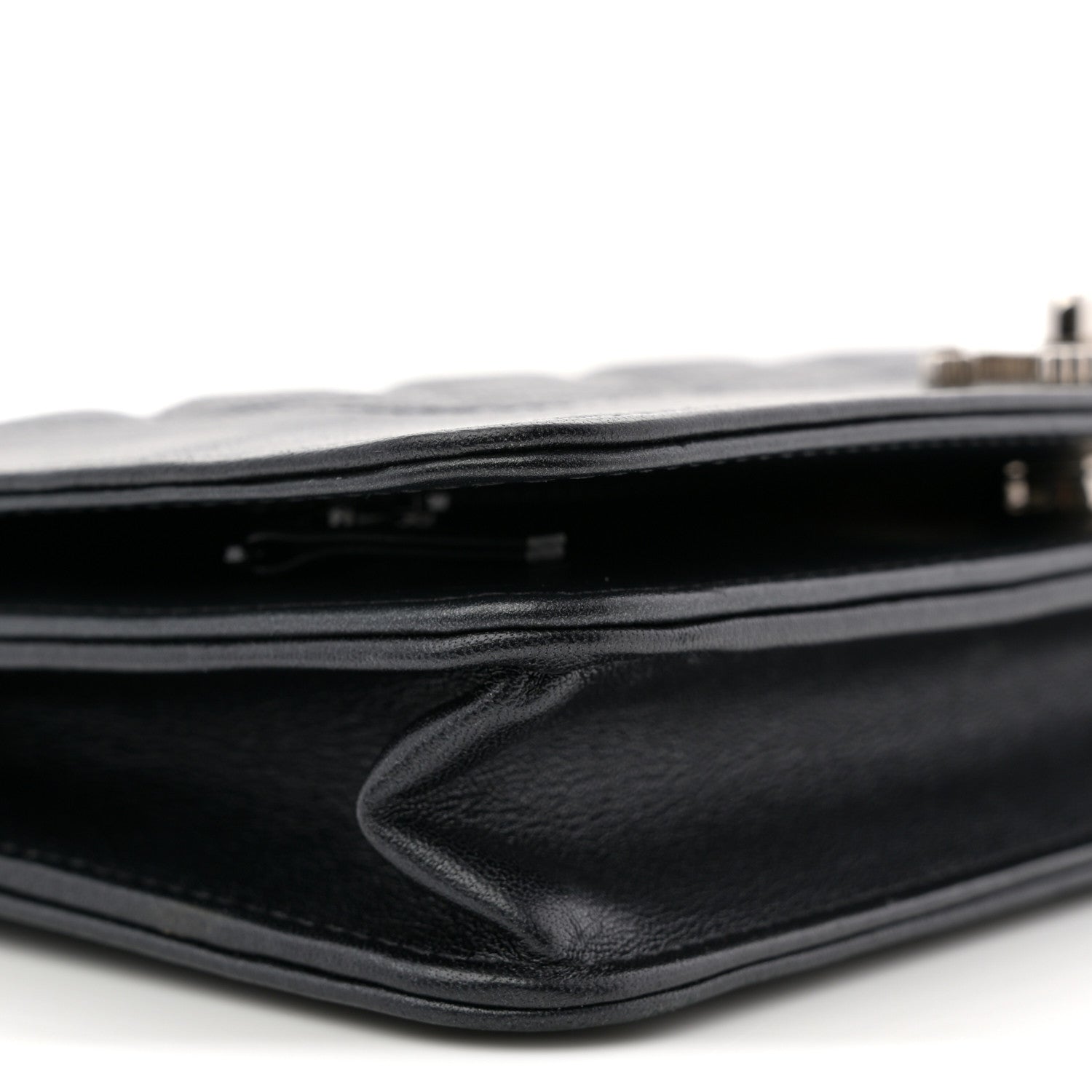 Chanel Caviar Quilted Vintage Mademoiselle Wallet On Chain WOC Black