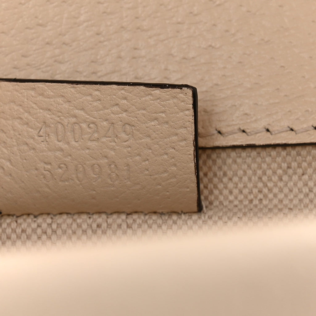 Gucci Textured Calfskin Crystal Small Dionysus Shoulder Bag Mystic White