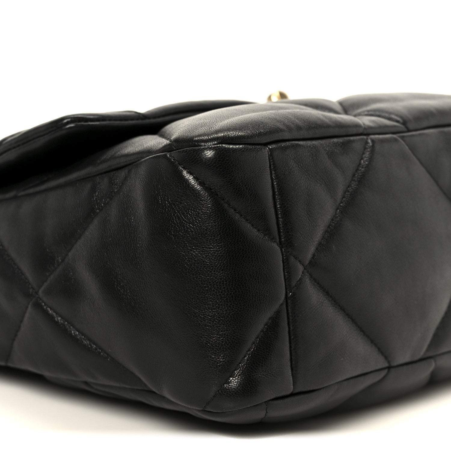 Chanel Lambskin Quilted Large Chanel 19 Flap Black
