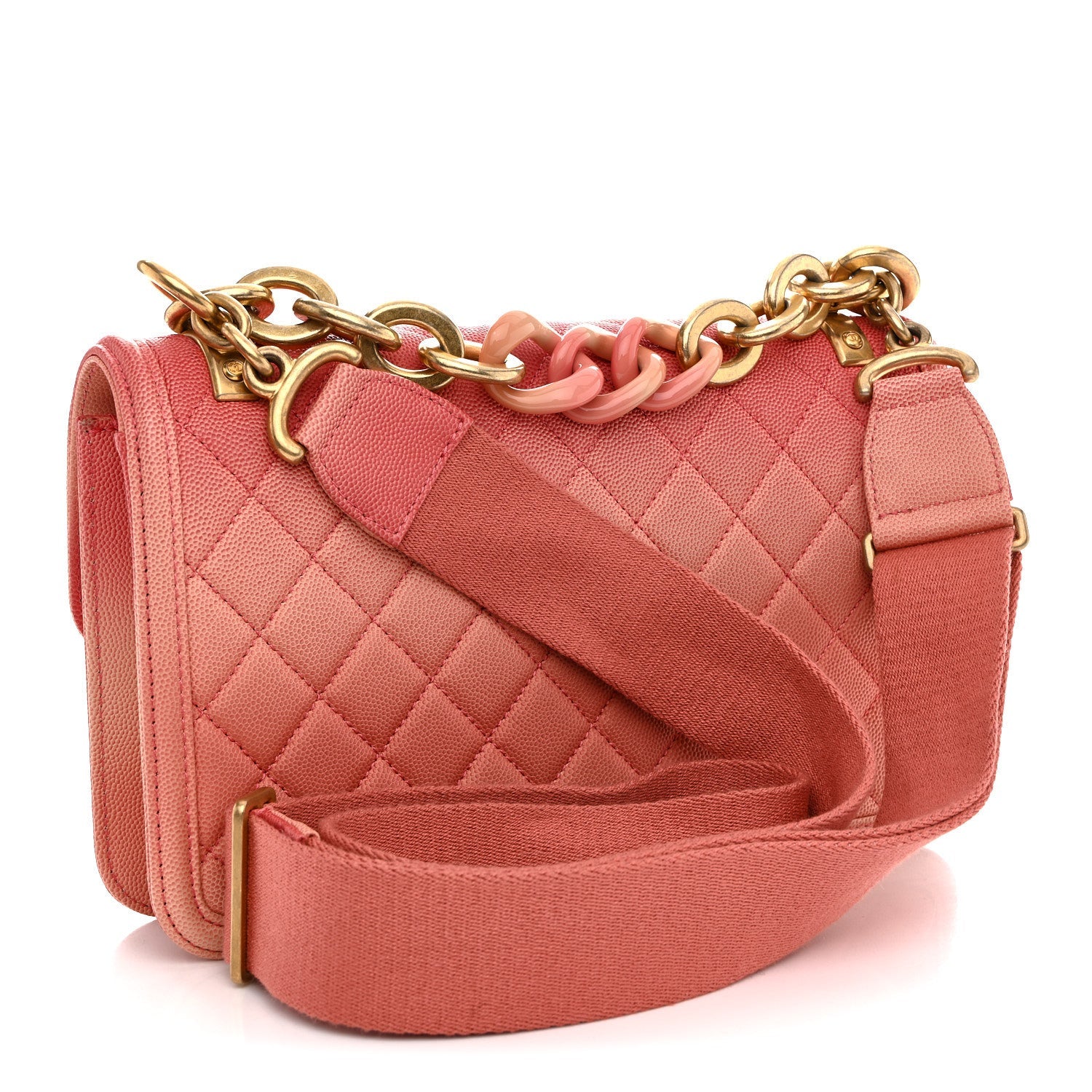 Chanel Caviar Quilted Medium Sunset On The Sea Flap Coral
