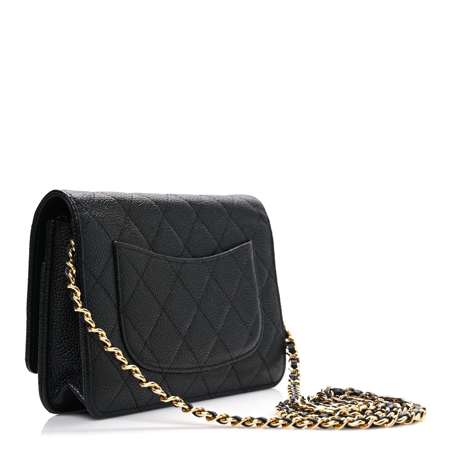 Chanel Caviar Quilted Wallet on Chain WOC Black