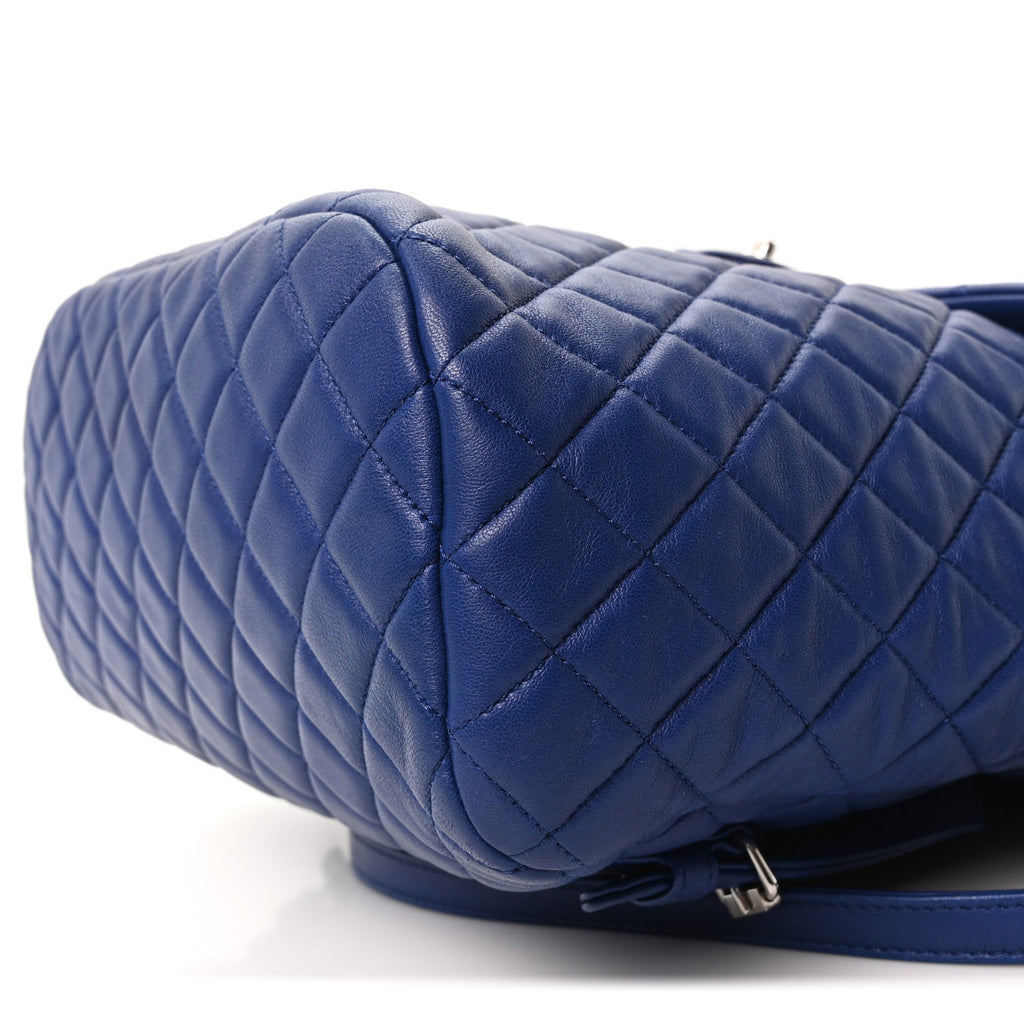 Chanel Calfskin Quilted Large Urban Spirit Backpack Navy
