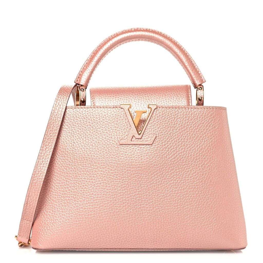 Louis Vuitton Metallic Taurillon Capucines BB Pearly Pink