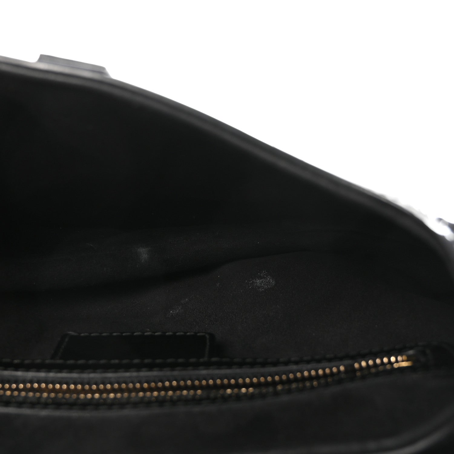 Christian Dior Patent Saddle Bag Black