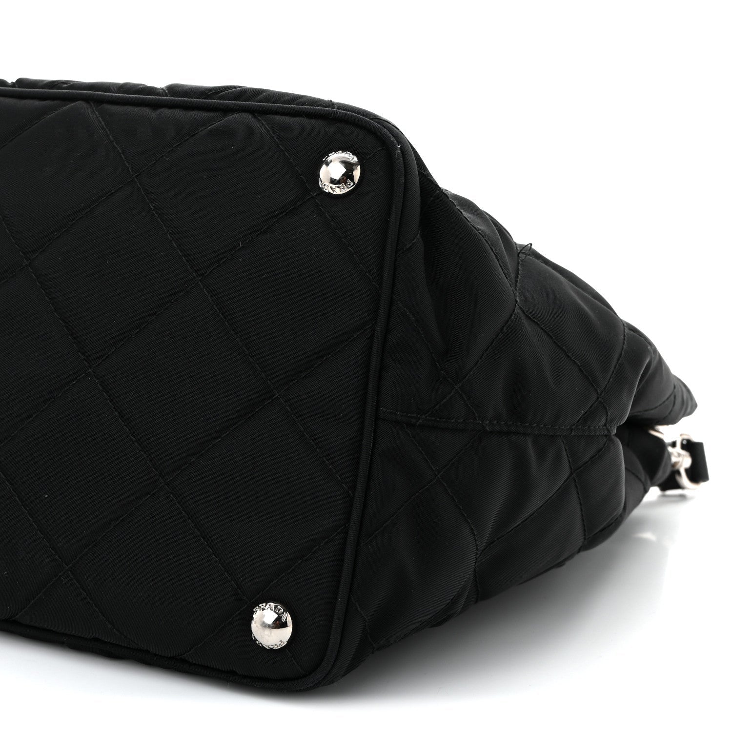 Prada Nylon Tessuto Impuntu Quilted Tote Black
