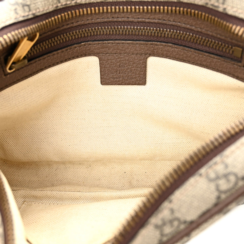 Gucci Soft GG Supreme Monogram Medium Ophidia Belt Bag Dark Brown