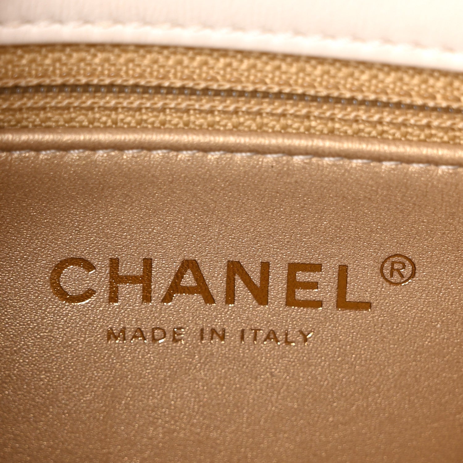 Chanel Lambskin Quilted Small CC Crystal Logo Chain Flap White