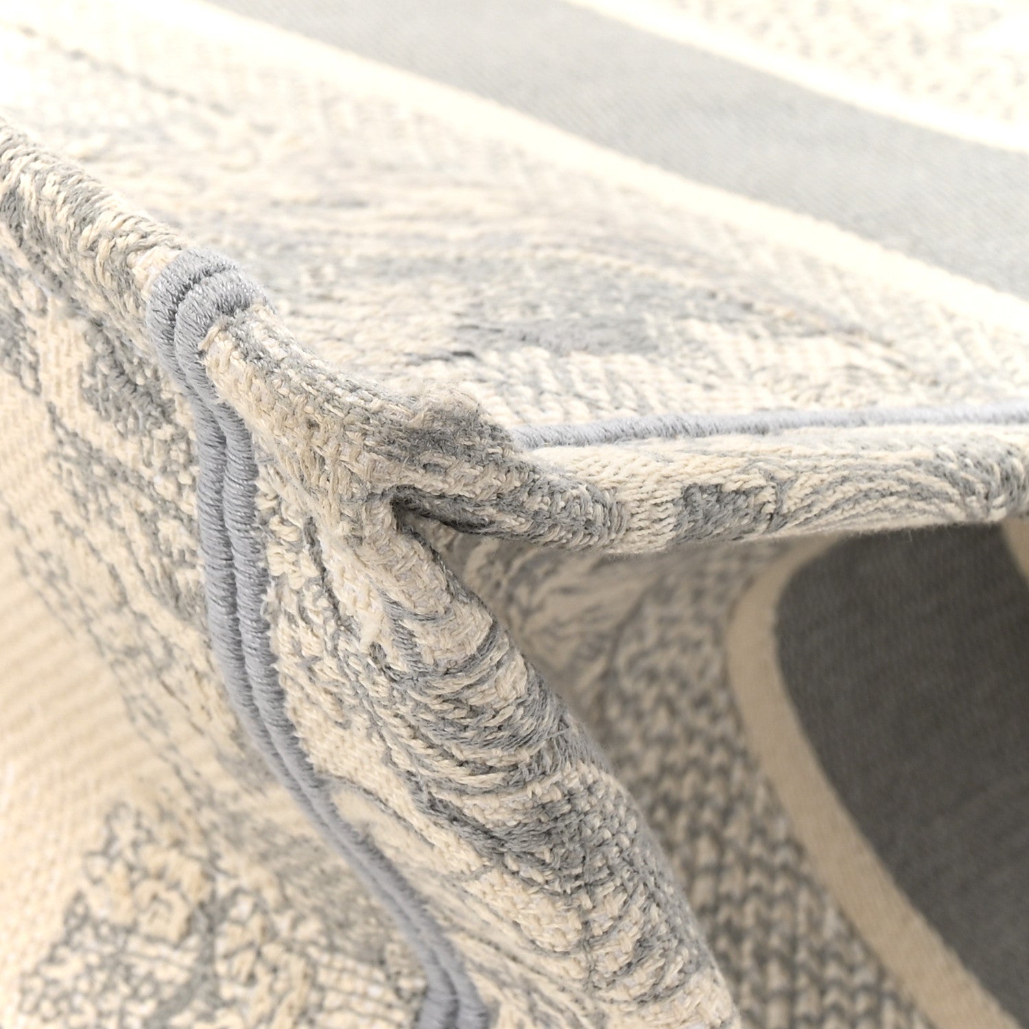 Christian Dior Canvas Embroidered Medium Dioriviera Toile De Jouy Book Tote Gray