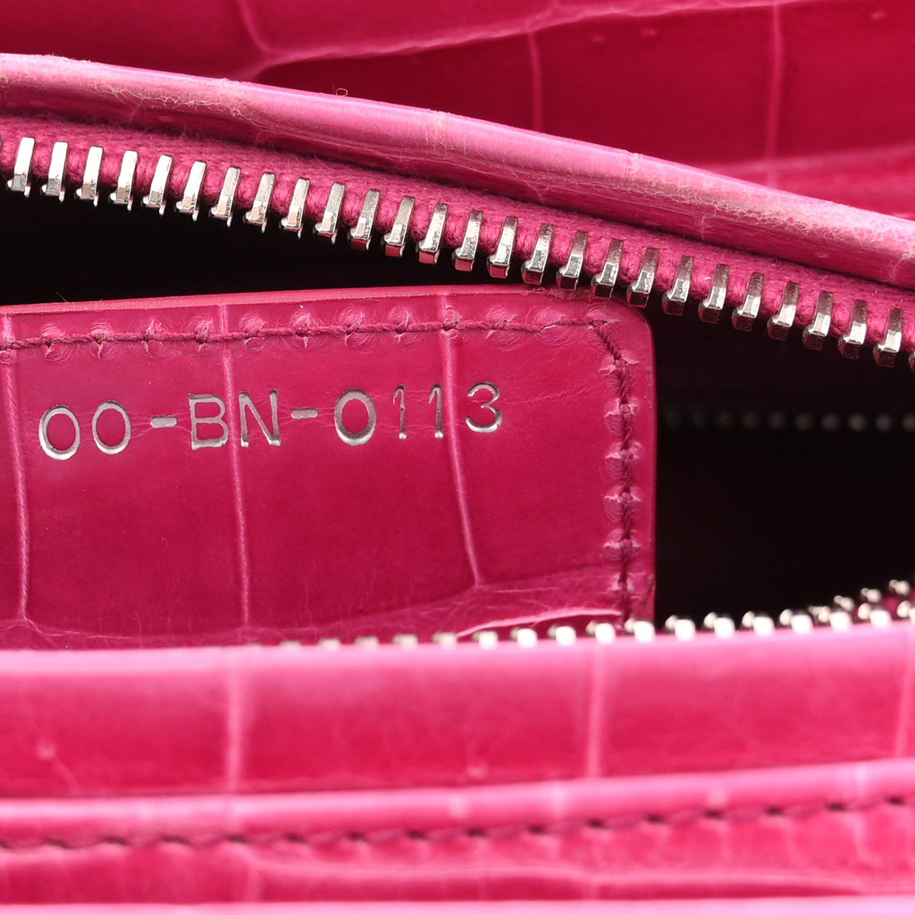 Christian Dior Alligator Medium Lady Dior Pink