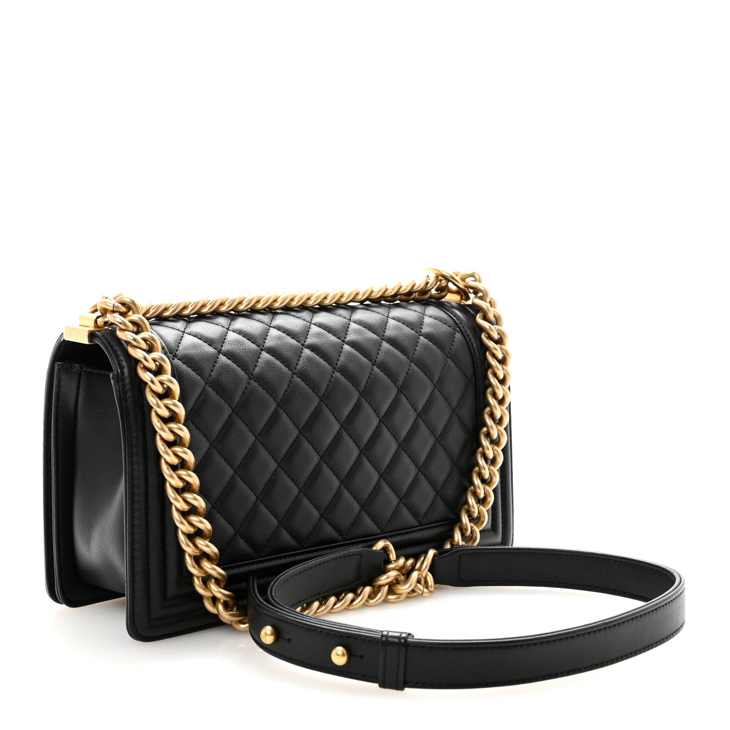 Chanel Calfskin Quilted Medium Boy Flap Black