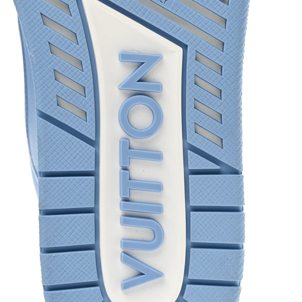 Louis Vuitton Calfskin Mens LV Trainer Sneakers 9 Blue