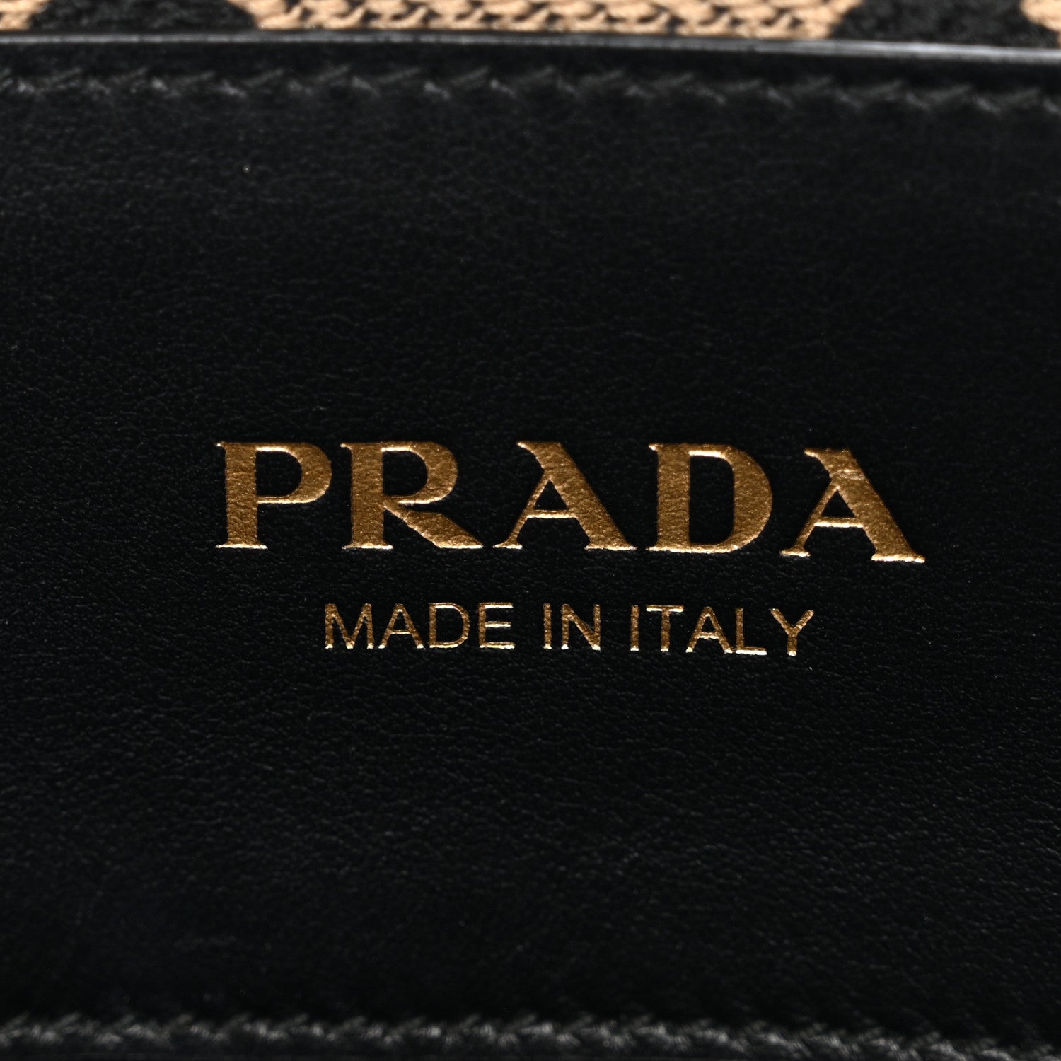 Prada Jacquard Saffiano Triangolo Symbole Embroidered Large Tote Black Corda