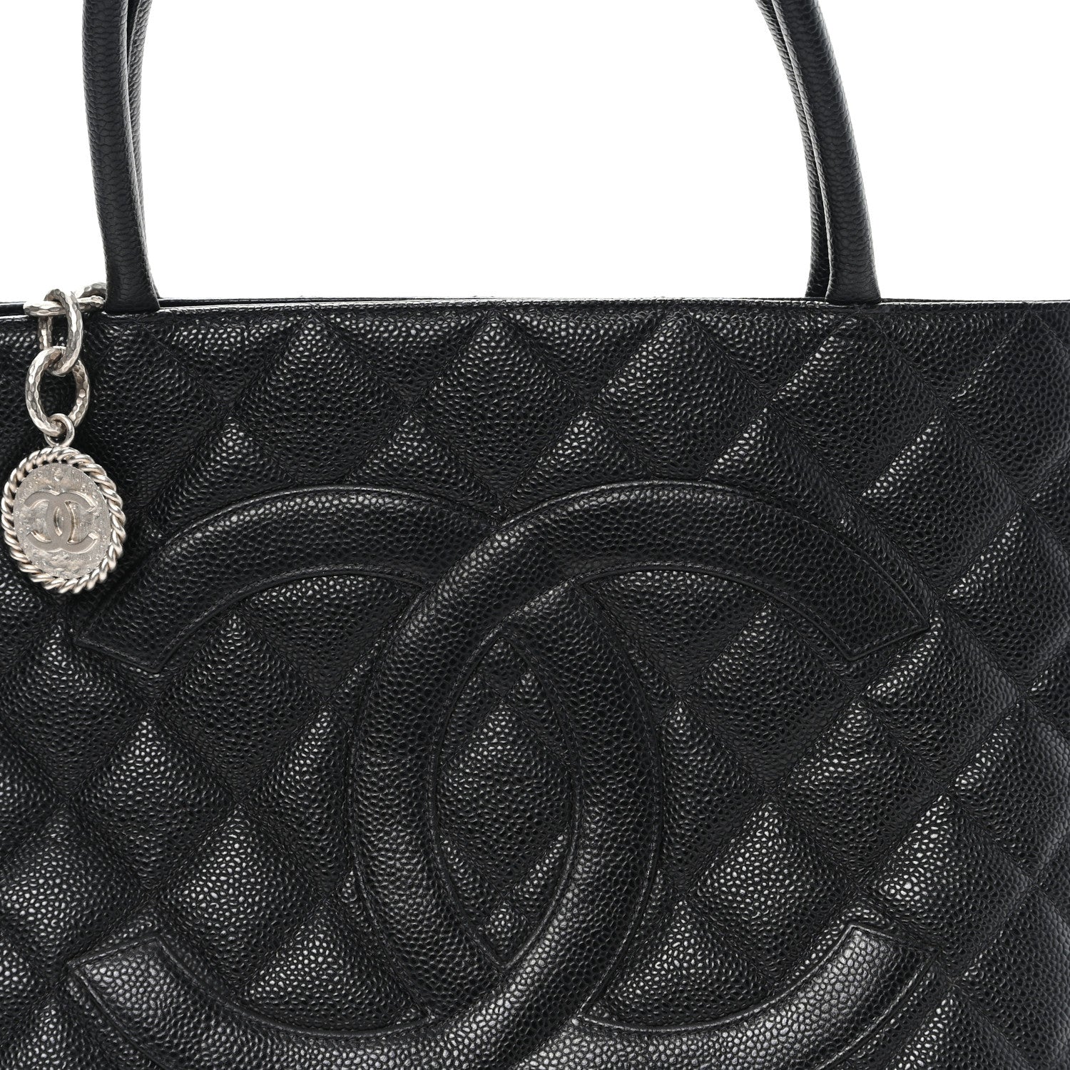 Chanel Caviar Quilted Medallion Tote Black