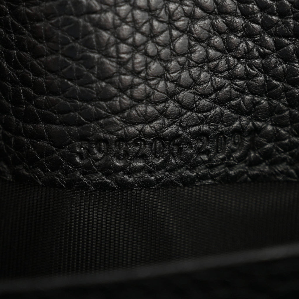 Gucci Pebbled Calfskin Large Soho Continental Wallet Black
