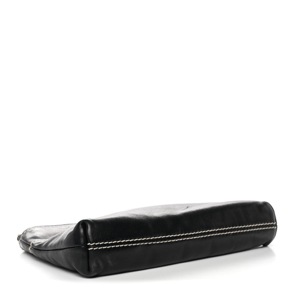 Chanel Lambskin Lax Pochette Black