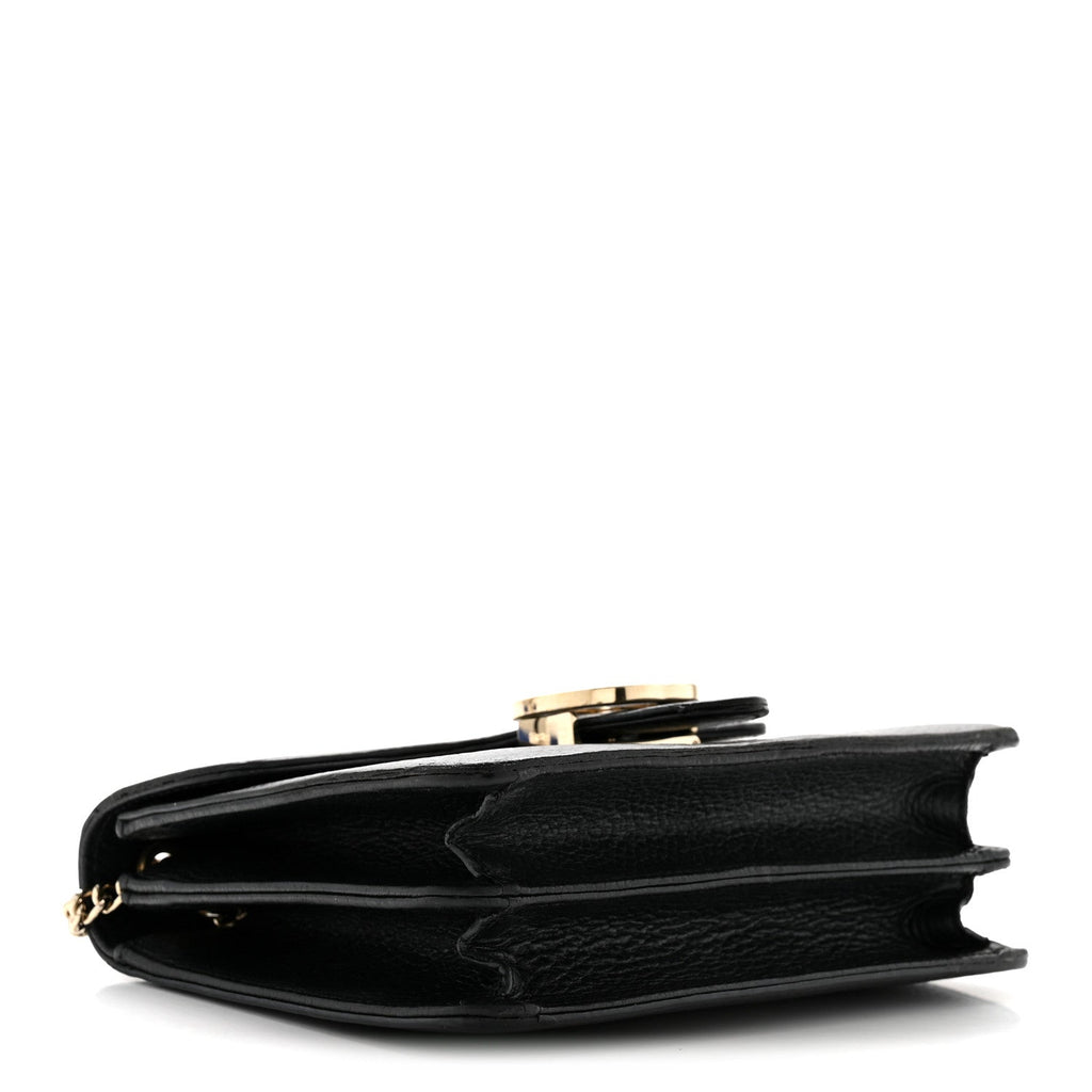 Gucci Dollar Calfskin Small Interlocking G Shoulder Bag Black