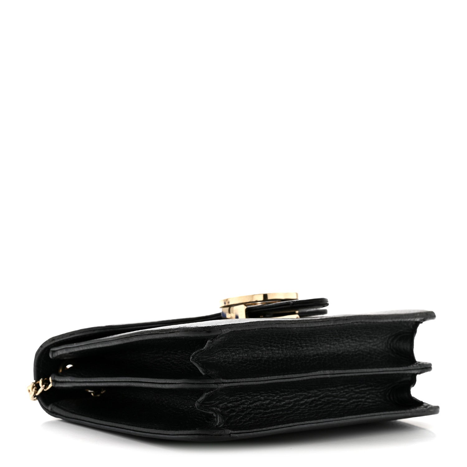 Gucci Dollar Calfskin Small Interlocking G Shoulder Bag Black