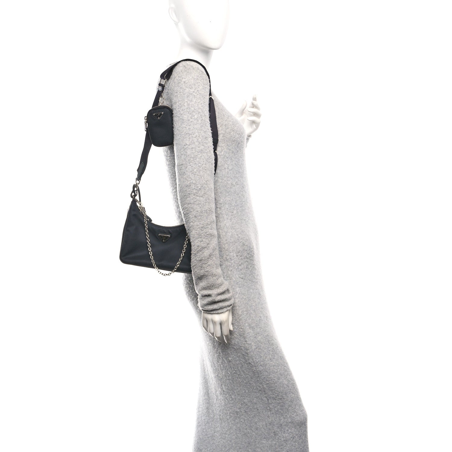 Prada Re-Nylon Saffiano Re-Edition 2005 Shoulder Bag Black