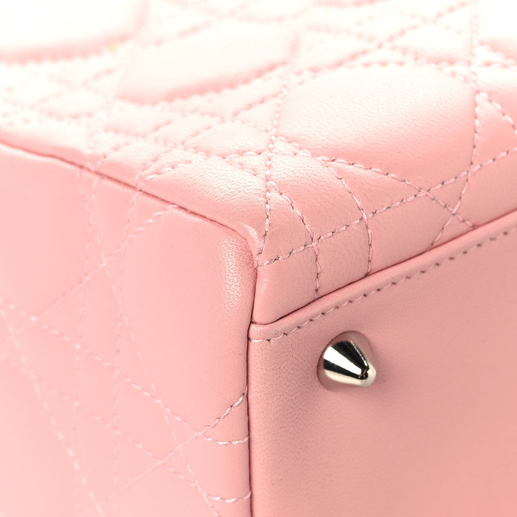 Christian Dior Lambskin Cannage Medium Lady Dior Light Pink
