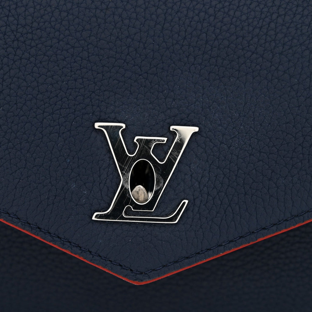 Louis Vuitton Soft Calfskin My Lockme Chain Pochette Marine Rouge