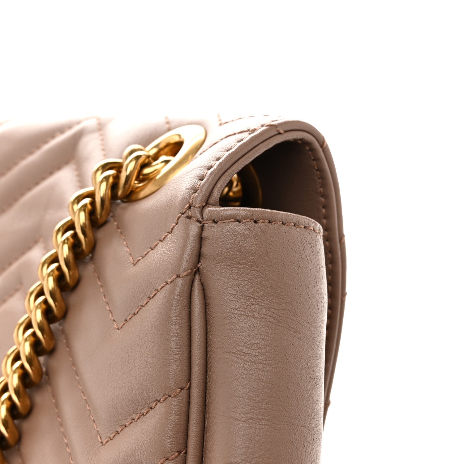 Gucci Calfskin Matelasse Medium GG Marmont Shoulder Bag Porcelain Rose