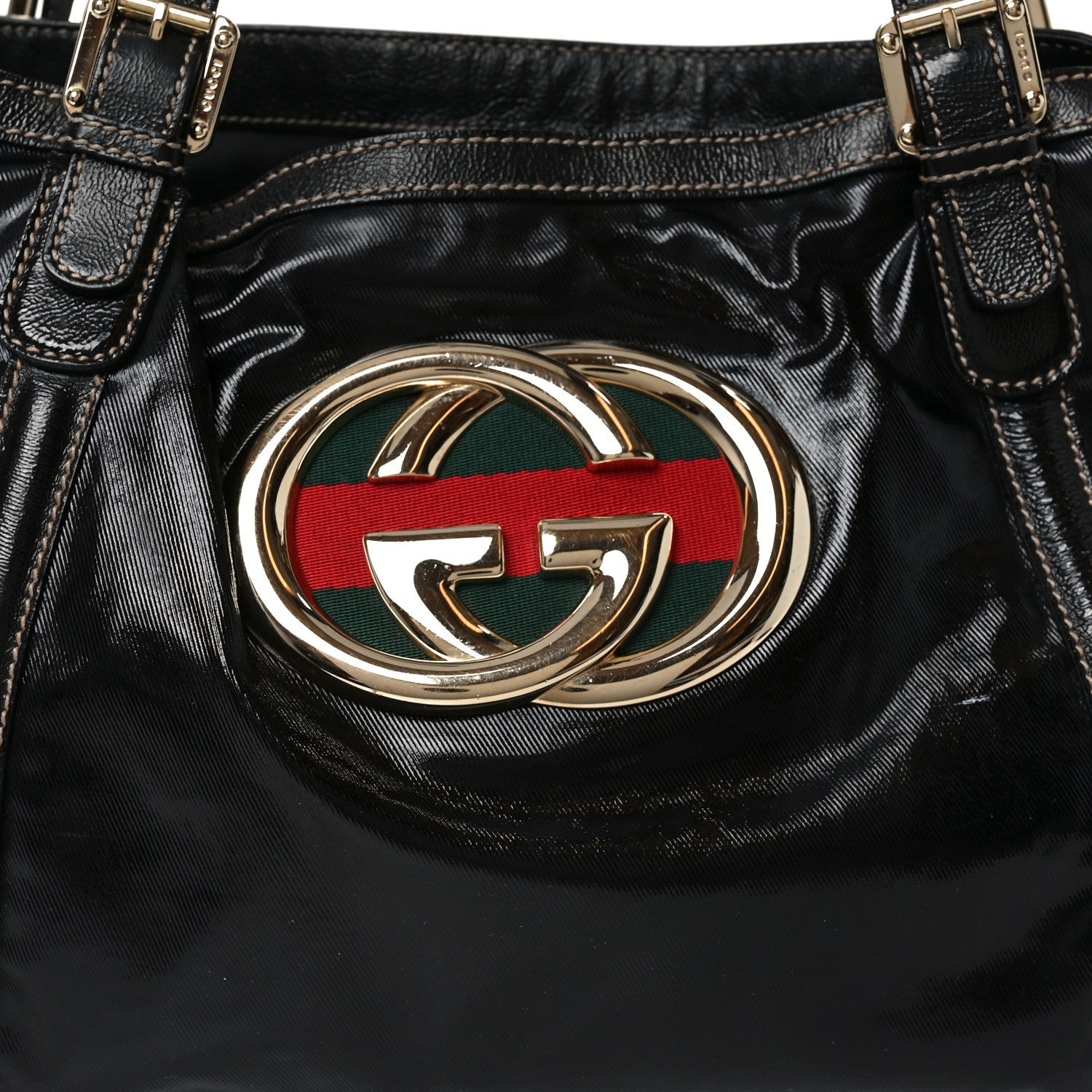 Gucci Dialux Medium Britt Tote Black