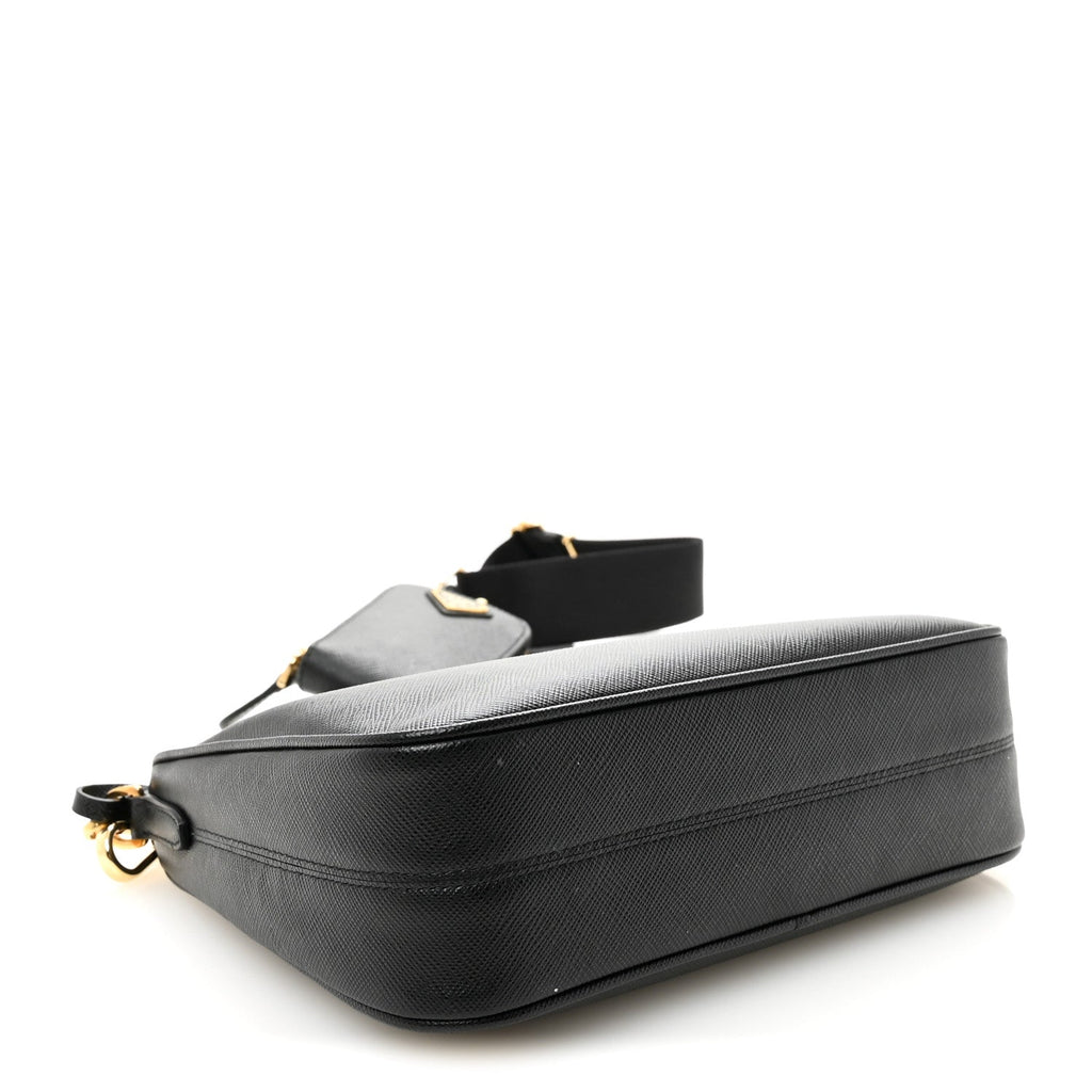 Prada Saffiano Lux Re-Edition 2005 Shoulder Bag Black