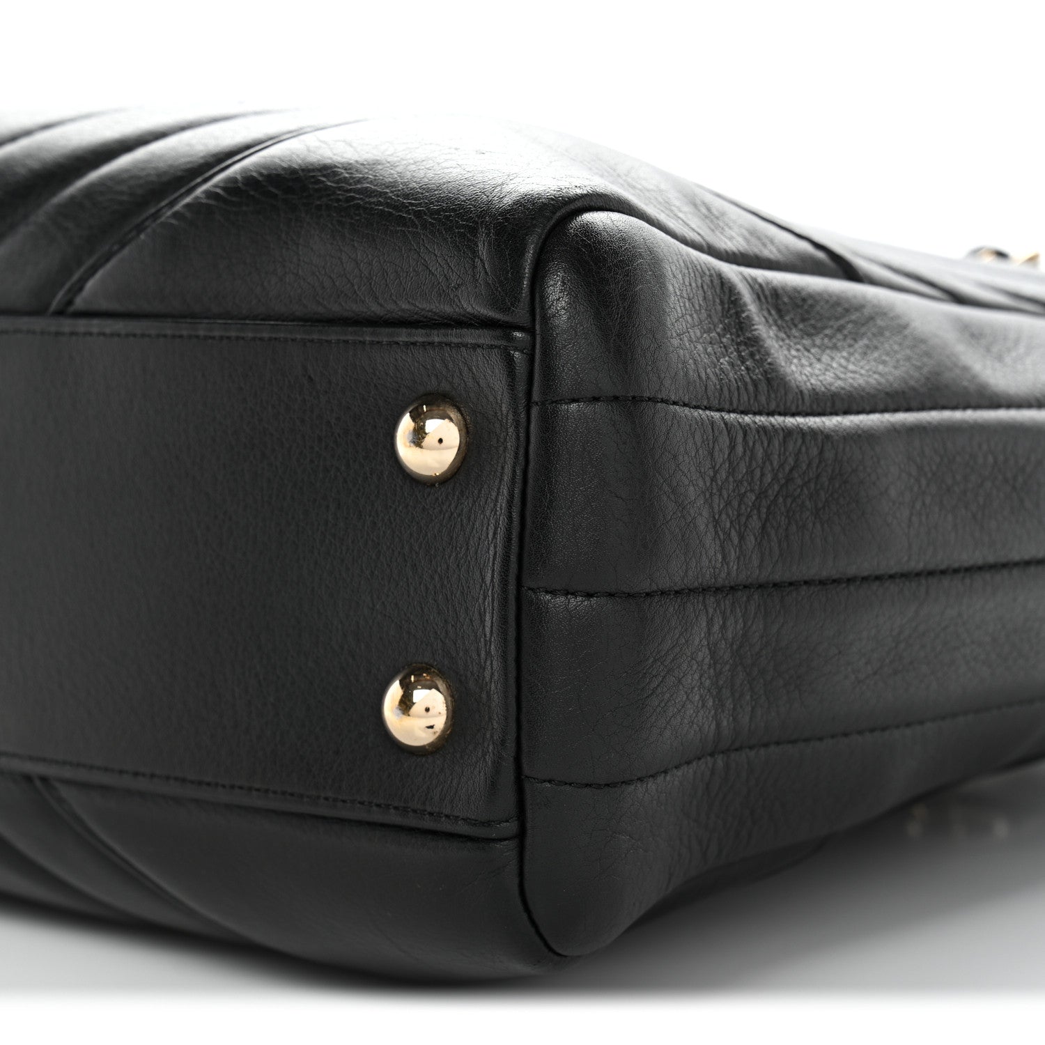 Chanel Calfskin Chevron Quilted Statement Shopping Tote Black
